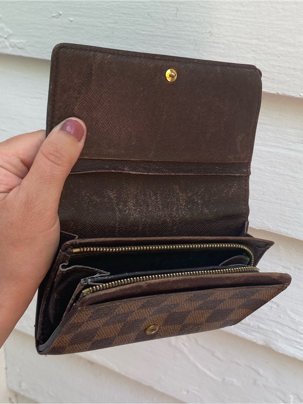 Louis Vuitton Brown Checkered Canvas Clutch Wallet - Picture 6 of 17